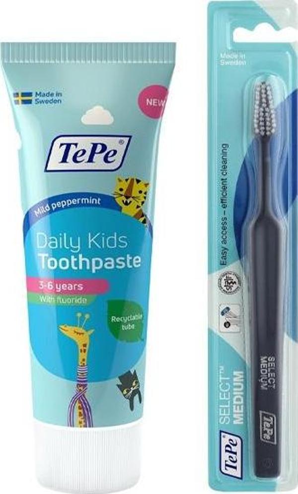 Tepe Daily Diş Macunu 75 ml + Tepe Select Medium Diş Fırçası - Image 1