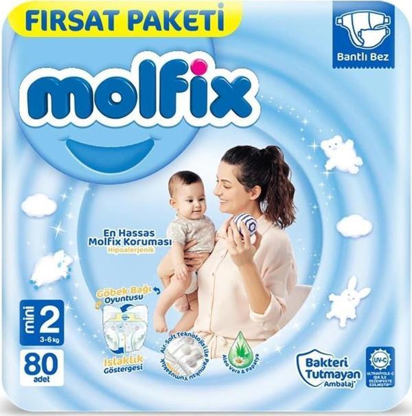 Molfix Bebek Bezi Fırsat Paketi 2 Beden 3-6 Kg 80 Adet - Image 1