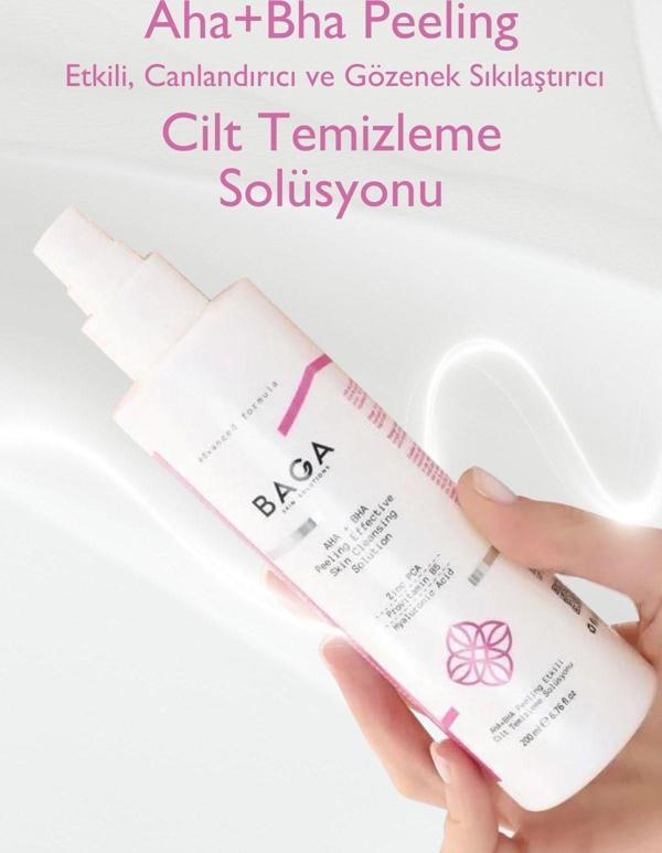Aha+Bha Peeling Etkili Canlandırıcı ve Gözenek Sıkılaştırıcı Cilt Temizleme Solüsyonu 200 Ml - Image 1