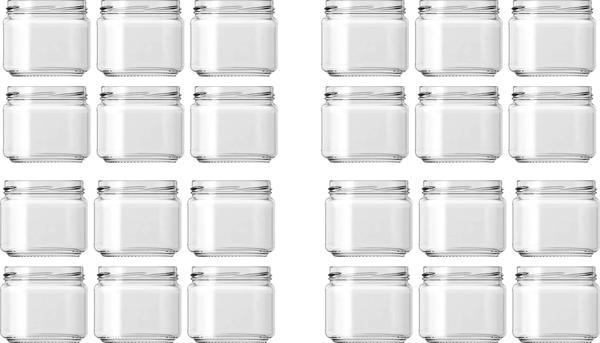 300 Cc Cam Magnolia Kavanozu Kapaklı 24 adet - Image 1