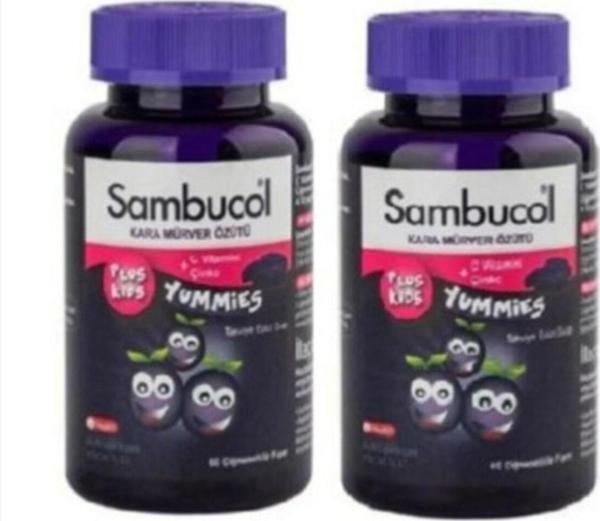 Sambucol Plus Kids Yummies 60 Çiğneme Tableti 2 Adet - Image 1