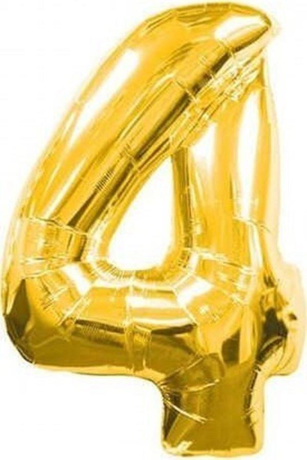 EveFix 4 Folyo Balon Gold 100 Cm Helyum Balon Uçan Balon - Image 1