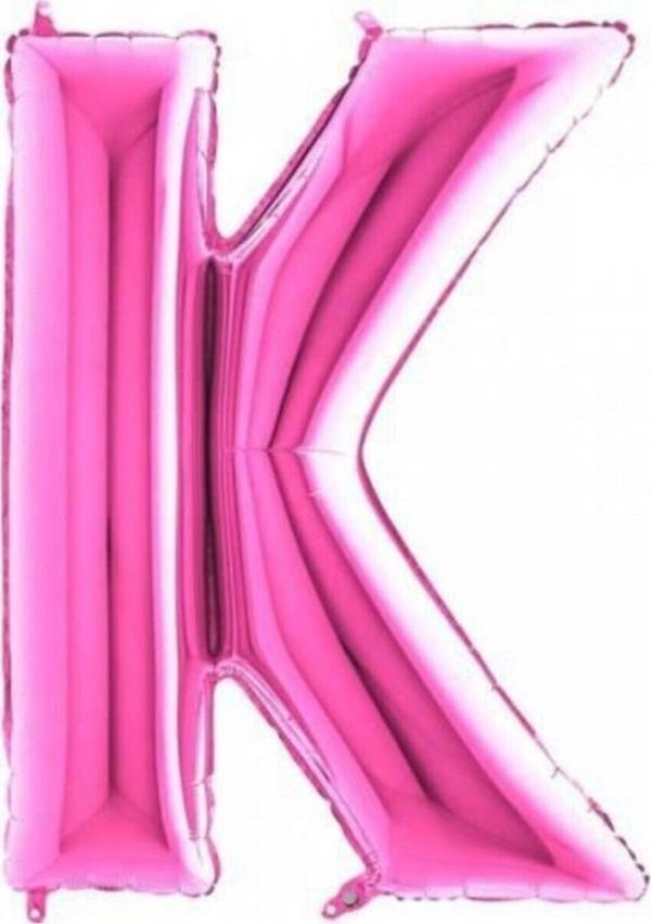 EveFix K Harf Folyo Balon Fuşya 100Cm - Image 1