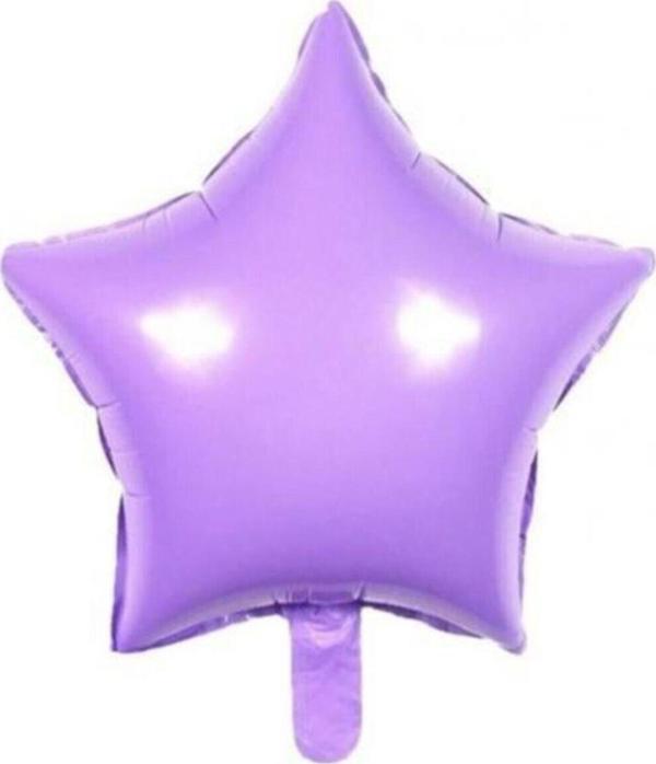 EveFix Makaron Yıldız Folyo Balon Lila 45Cm 3 Adet - Image 1