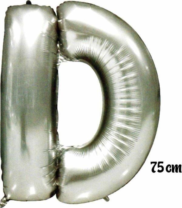 EveFix 75 Cm D Harfi Folyo Balon Gümüş - Image 1