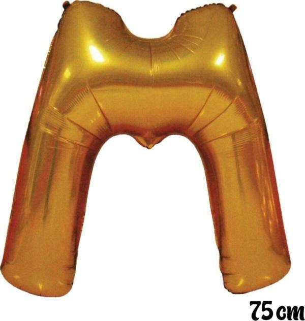 EveFix 75 Cm M Harfi Folyo Balon Altın - Image 1