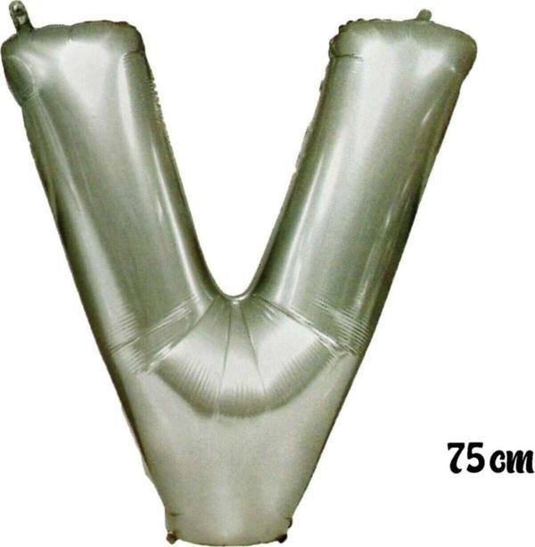 EveFix 75 Cm V Harfi Folyo Balon Gümüş - Image 1