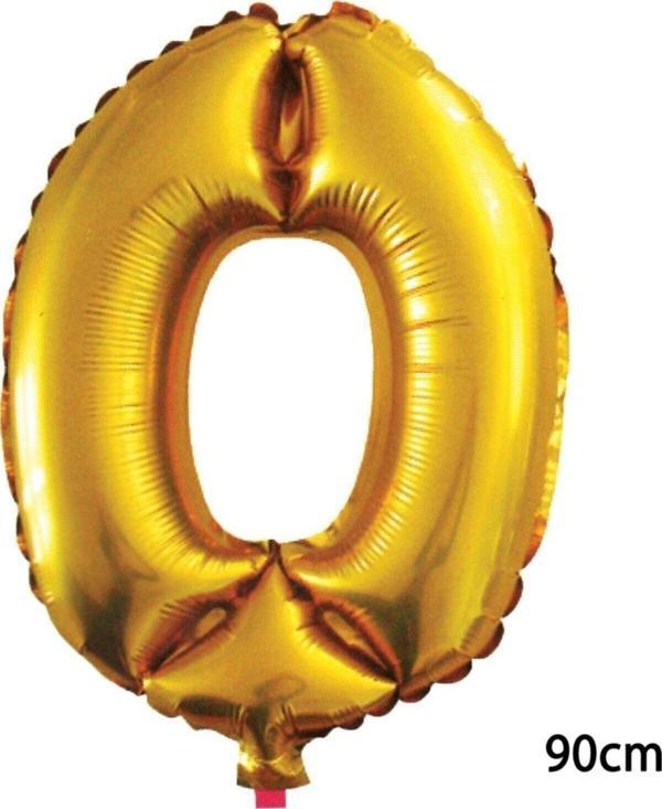 EveFix 90 Cm 0 Rakamı Folyo Balon Altın - Image 1