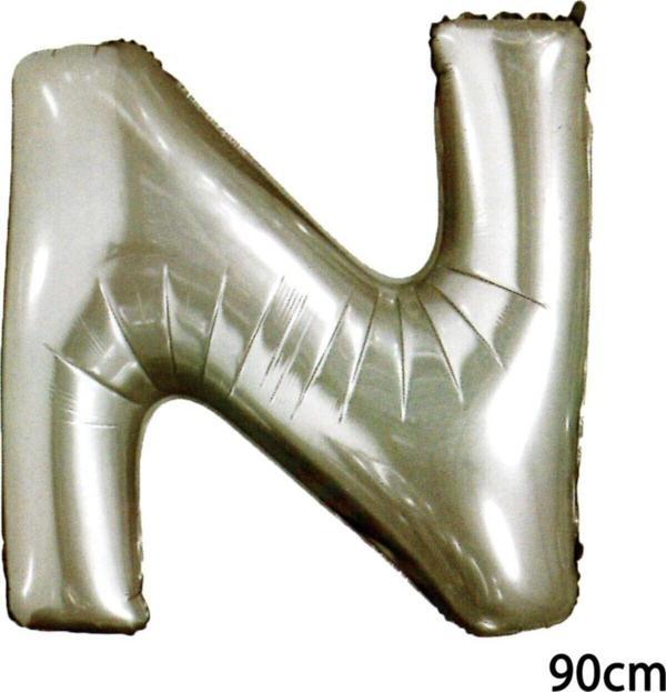 EveFix 90 Cm N Harfi Folyo Balon Gümüş - Image 1