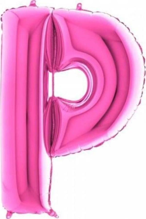 EveFix P Harf Folyo Balon Fuşya 100Cm - Image 1