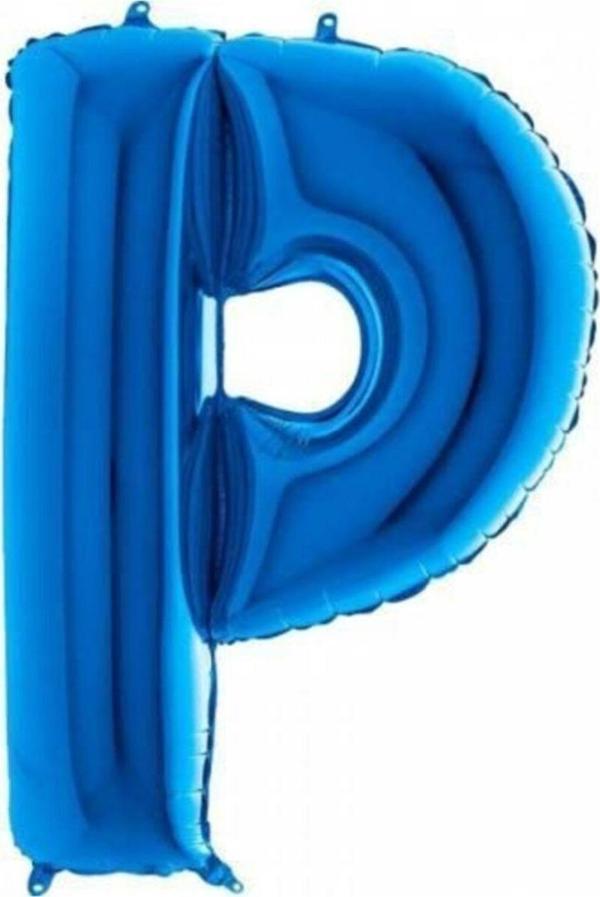 EveFix P Harf Folyo Balon Mavi 100Cm - Image 1
