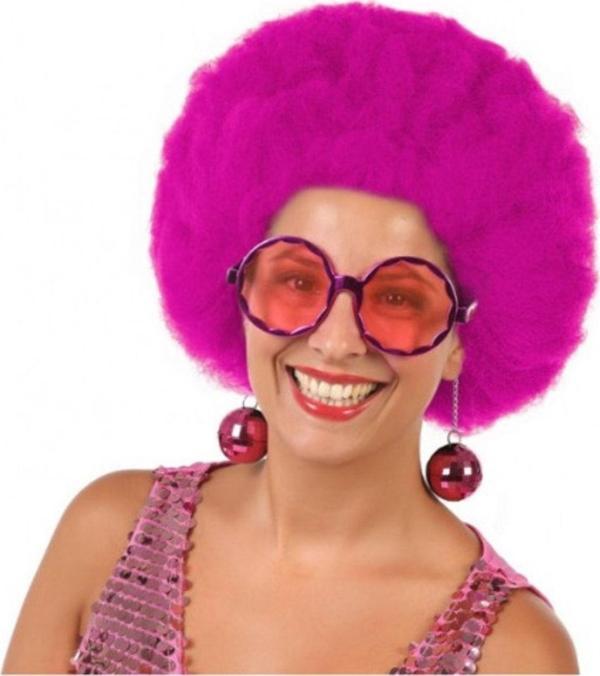 EveFix Pembe Renk Disko Toplu Küpeli Parlak Yılbaşı Parti Gözlüğü - Image 1