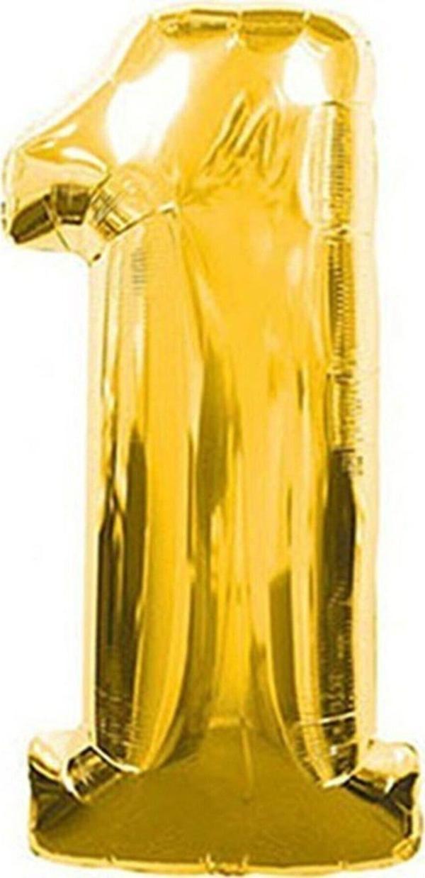 EveFix Balon 1 Rakam Folyo Balon Altın 40'İnch - Image 1