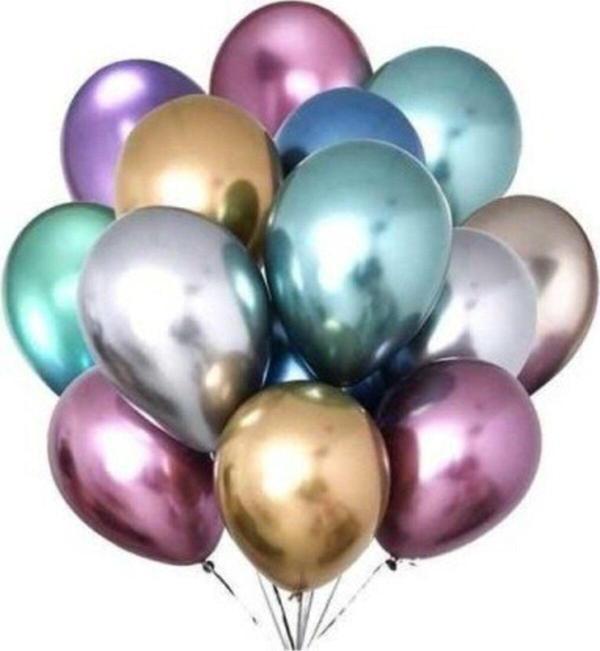 EveFix Balon Krom Parlak 16 Inc Karışık Renkli 20 Adet - Image 1