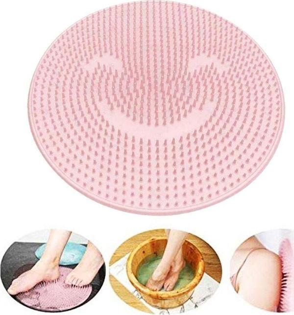 EveFix Silikon Fırçalı Banyo Masaj Matı Ve Ayaklar Için Topuk Masaj Paspası - Image 1