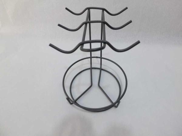 EveFix Tezgah Üstü 6 Lı Fincan Takımı Askısı - Fincan Seti Askı Demiri - Siyah - Image 1