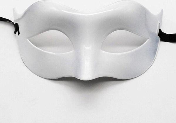 EveFix Beyaz Renk Masquerade Kostüm Partisi Venedik Balo Maskesi - Image 1
