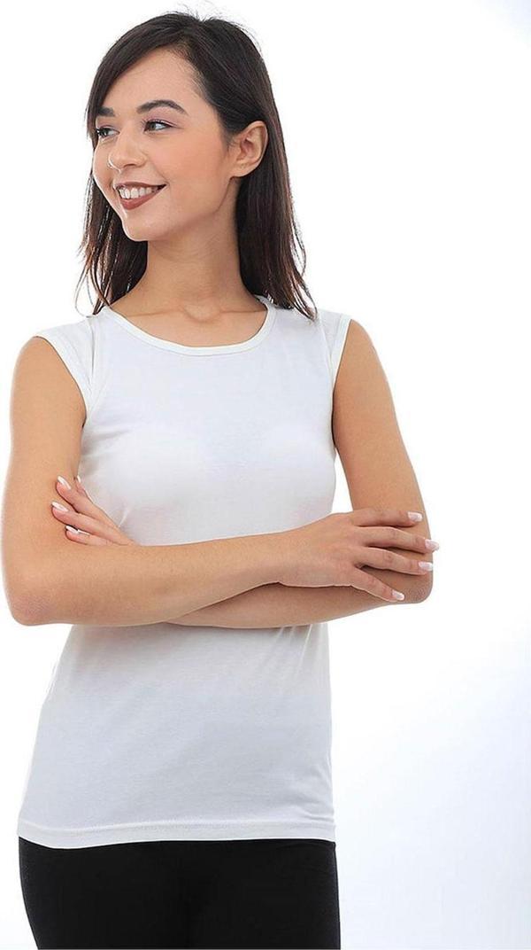 Kadın Sıfırkol Pamuklu Atlet Fanila Sıfıryaka 6006 - Image 1