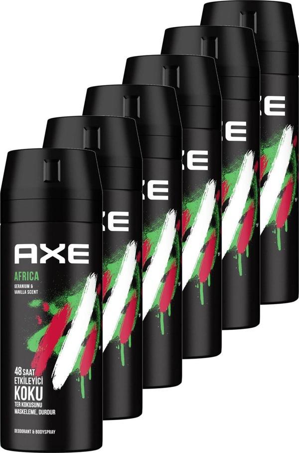 Axe Africa Erkek Deodorant 150 Ml. Altılı Set - Image 1