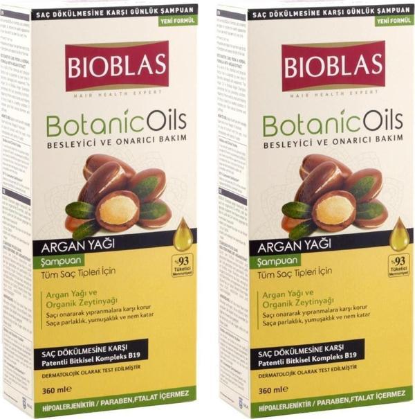 Bioblas Şampuan 360 Ml Botanic Oils Argan X 2 Adet - Image 1