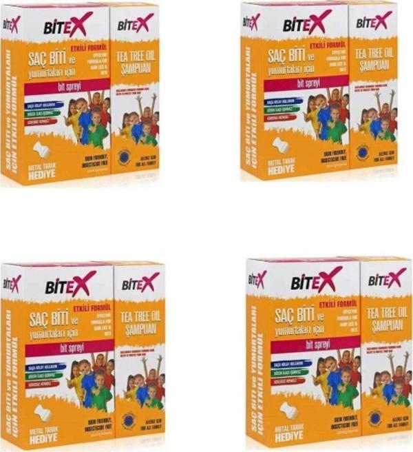 Bitex Bit Şampuanı 150 Ml Bit Spreyi 100 Ml Metal Tarak 4Lü - Image 1
