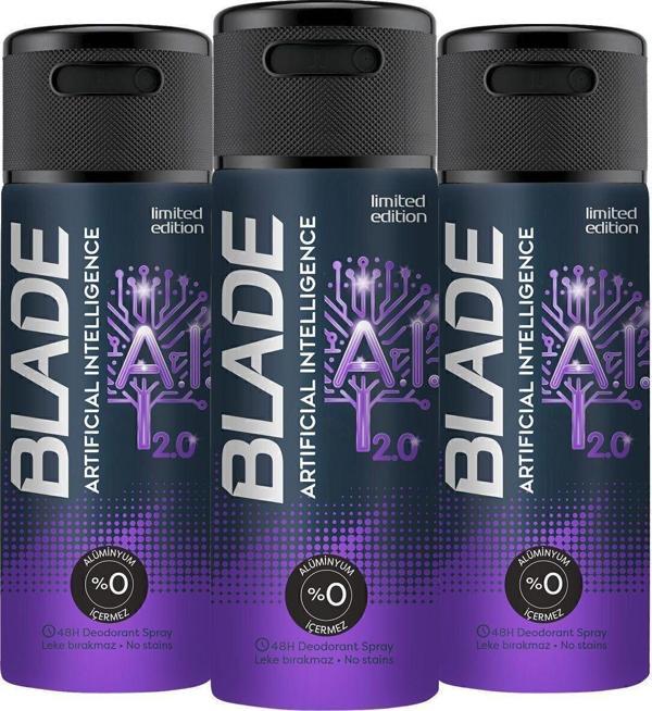 Blade Artificial Intelligence 2.0 Erkek Deodorant 3X150 Ml - Image 1
