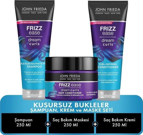 John Frieda Kusursuz Bukleler Şampuan&Krem&Maske Set - Image 1