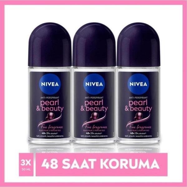 Kadın Roll On Deodorant Pearl&beauty Fine Fragrance,48 Saat Anti-perspirant Koruma 50ml X3 Ad - Image 1