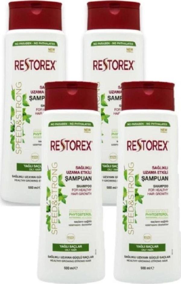 Restorex Şampun Ince Tel & Yaglı Saçlar Için 500 Ml - 4 Adet - Image 1