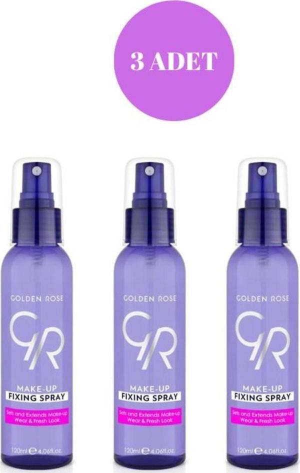 Golden Rose Make Up Fixing Spray - Makyaj Sabitleyici Sprey 3X200 Ml - Image 1