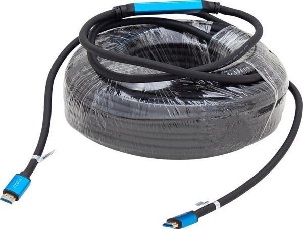 FULLY G-508B 40 METRE DÜZ SİYAH ÇİPSETLİ + ÇİFT FİLTRELİ HDMI KABLO - Image 1