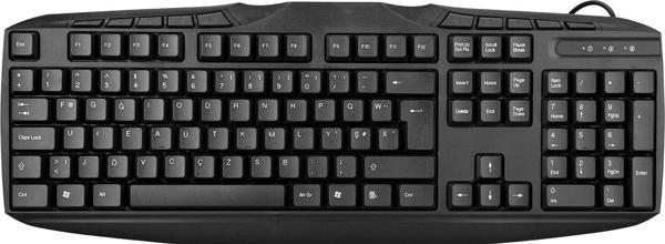 Kb-250U Siyah F Usb Multimedya 113 Tuşlu Kablolu Klavye - Image 1