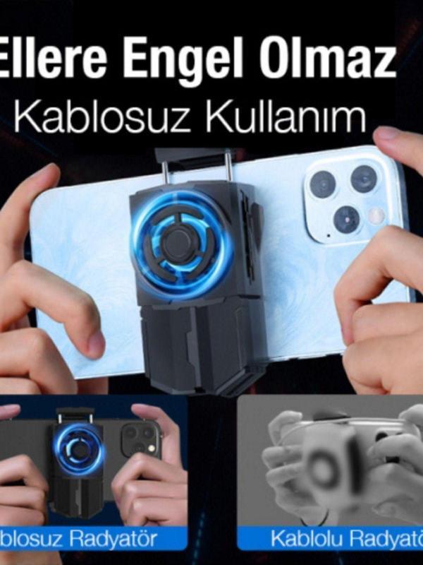 Dl-A5 Kablosuz Cep Telefon Soğutma Fanı Gamer Oyuncu Radyatör Soğutucu Şarjlı - Image 1