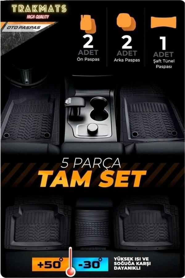 Trakmats Citroen C-Elysee Sedan 2012 - 2024 Kesilebilir Havuzlu Oto Paspas Adk Siyah - Image 1