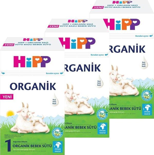 Hipp 1 Organik Keçi Sütü Bazlı Bebek Sütü 400 gr x 3 Adet - Image 1