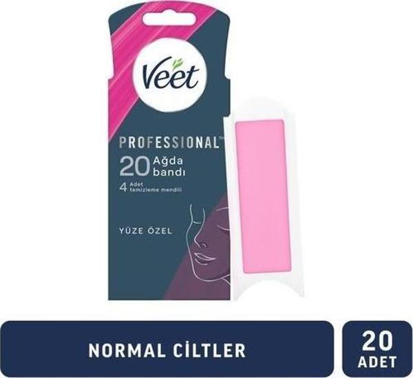 Veet Professional Ağda Bandı Yüz Bölgesi Normal Ciltler İçin 20 li - Image 1