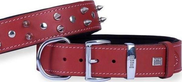 Doggie Comfort Deri Çivili Köpek Boyun Tasması Small Kırmızı 4x47-55 Cm - Image 1