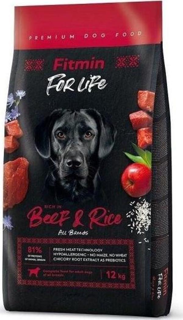 Fitmin For Life Sığır Etli ve Pirinçli Yetişkin Köpek Maması 12 Kg - Image 1
