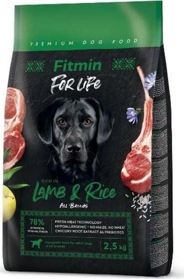 Fitmin For Life Tüm Irklar için Kuzu Etli ve Pirinçli Yetişkin Köpek Maması 2.5 Kg - Image 1