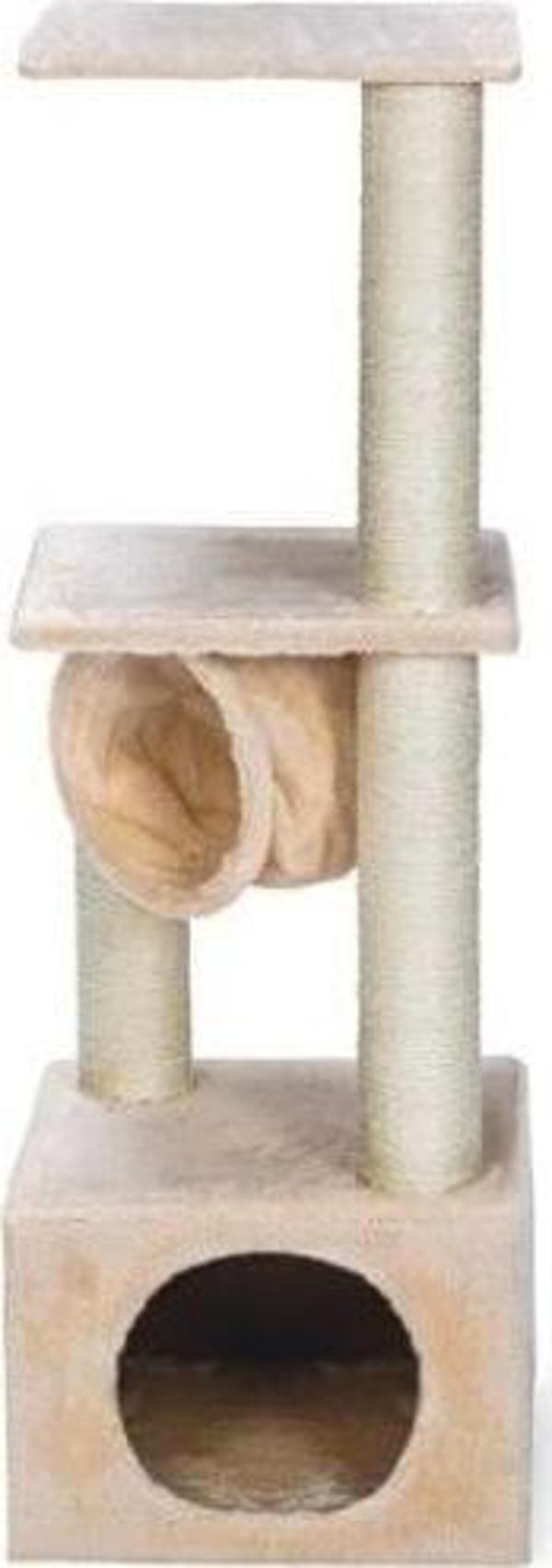 Karlie Oyun Evi Kedi Tırmalama Direği 35x35x103 Cm Bej - Image 1