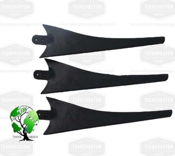 İstaBreeze 50 cm Yüksek Devir Kanat Seti Siyah - i-500 Rüzgar Türbini için - Image 1