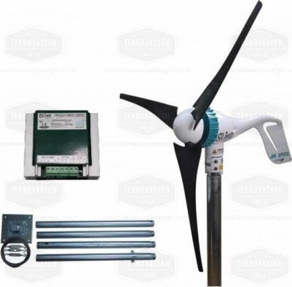 İSTA-BREEZE 500 W 12 V Rüzgar Türbini Air Speed +  Hibrit Şarj Kontrol Cihazı + Direk Seti - Image 1