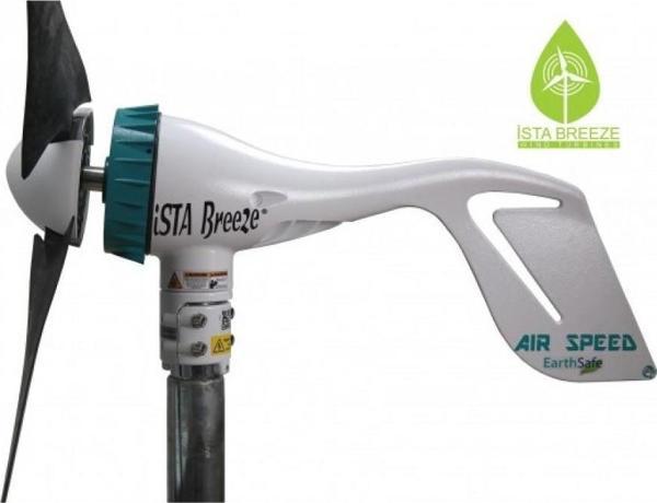 İSTA-BREEZE 500W 24V Rüzgar Türbini Air Speed Hibrit Şarj Kontrolü Direk Seti - Image 1
