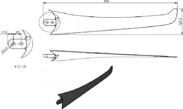 İstabreeze 60 cm Kanat Seti - Whisper Sessiz Siyah Ø1,25m - Image 1