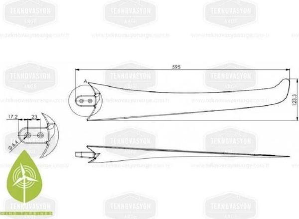 İstaBreeze 60 cm Kompozit Kanat Seti - Whisper Düşük Ses 3 Adet - Image 1