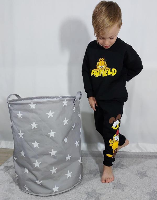 ERKEK ÇOCUK GARFİELD DUFFY DUCK MODELLİ 3 İP ŞARDONLU EŞOFMAN TAKIMI - Image 1