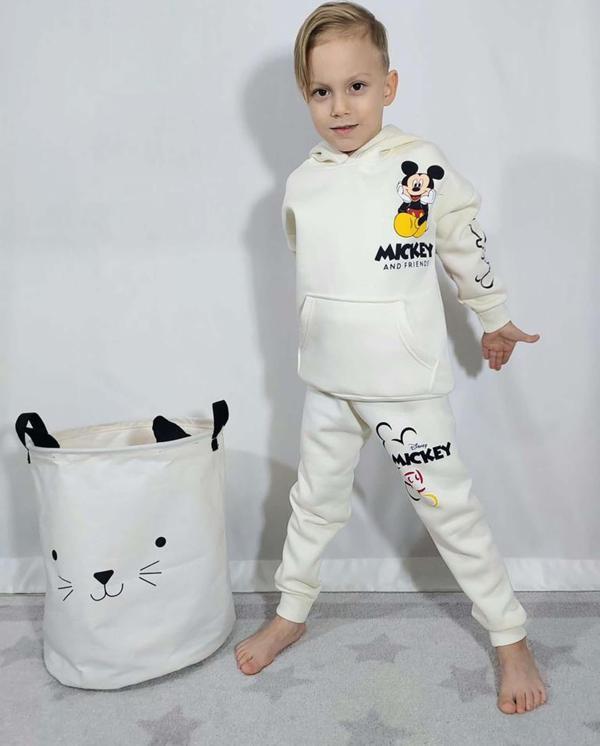 ERKEK ÇOCUK MİCKEY KAPŞONLU 3 İPLİK PAMUK EŞOFMAN TAKIMI - Image 1