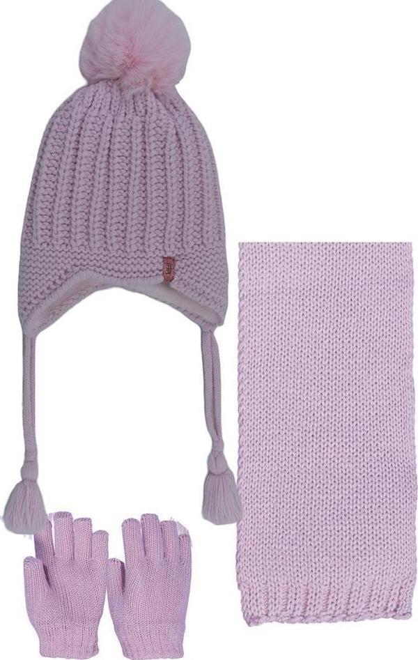 KİTTİ KIZ ÇOCUK K23160-06 1-4 YAŞ ATKI BERE ELDİVEN SET - Image 1