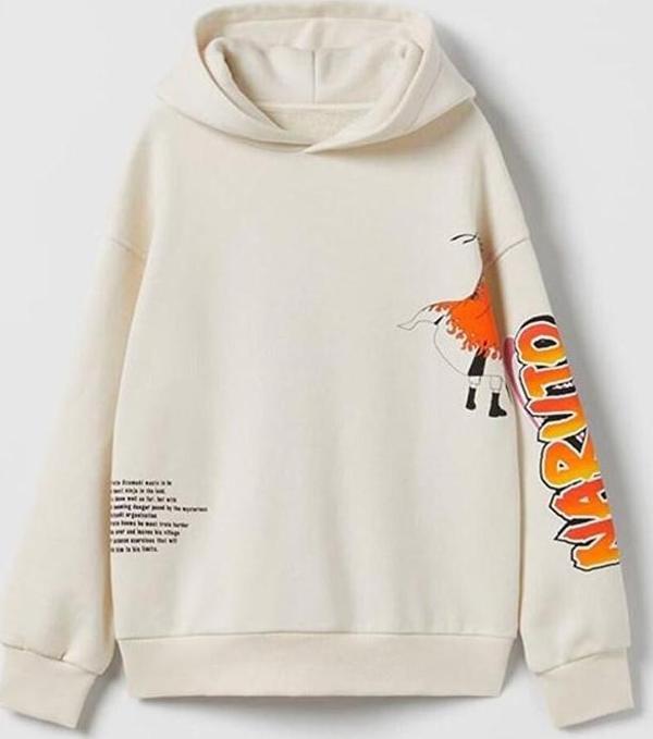 ERKEK ÇOCUK NARUTO BASKILI PAMUK KAPŞONLU SWEAT - Image 1
