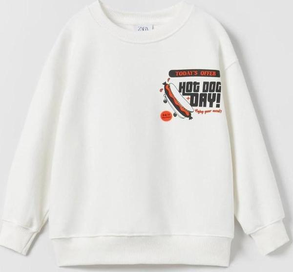 ERKEK ÇOCUK BİSİKLET YAKA DESENLİ PAMUK SWEAT - Image 1